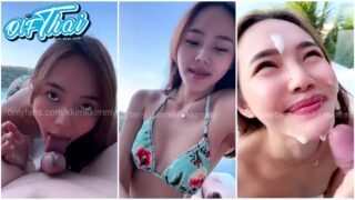 คลิปหลุด Onlyfans kkimkkimmy น้องคิมมี่ลุคริมสระว่ายน้ำบิกินี่สุดเซ็กซี่วิวโครตดี จับควยแฟนโม้ครัวๆดูดดังบ๊วบ จับชักว่าวเสียวปล่อยแตกใส่ปากเลอะเต็มหน้า