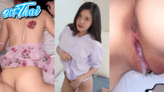 คลิปหลุด OnlyFans Ndream น้องดรีม สาวสวยคนดังโอนลี่แฟน ใส่ชุดนอน แล้วนอนคว่ำให้แฟนกระแทกหีท่าหมา ฟิวแฟนโครตดีย์